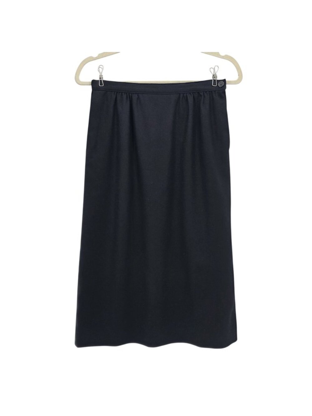 Vintage Pendleton Womens 6 Skirt Virgin Wool Black Midi A-Line Pockets Lined